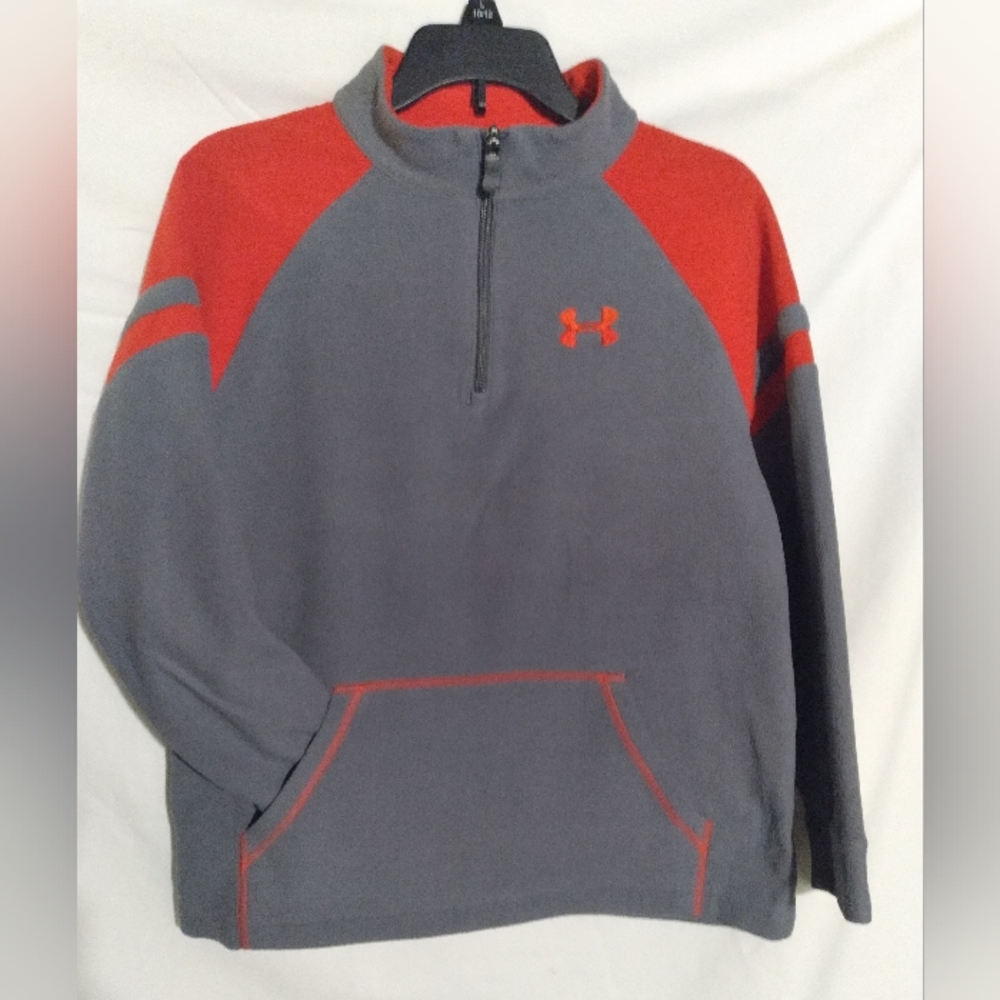Under Armour- Boys Youth Medium, Fleece Pull-Over, 1/4 Zip